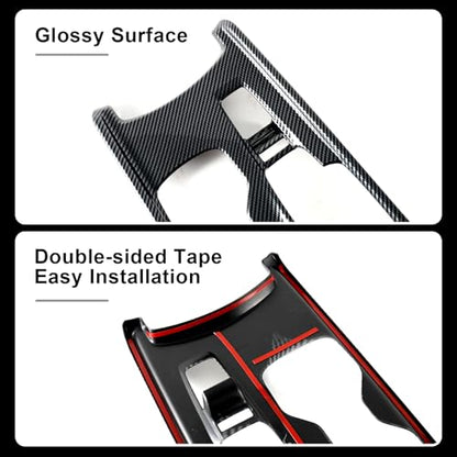 Carbon Fiber Gear Shift Panel Cover Compatible with 2018-2022 10th Gen Honda Accord Gas - color: Style 3