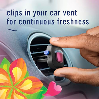 Febreze Car Odor-Fighting Air Freshener Vent Clip with Gain Scent, Island Fresh, 1 count