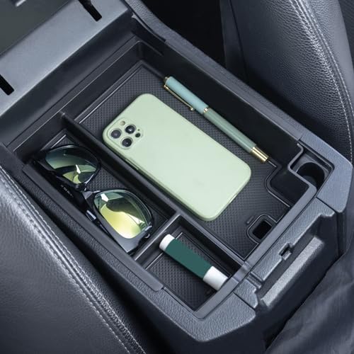 JKCOVER Center Console Full Organizer Tray Compatible with Toyota 4Runner 2010-2020 2021 2022 2023 2024 Accessories,Insert Armrest Box Secondary Storage ABS Black Materials - color: Full tray