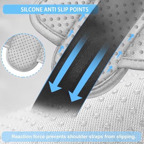 ZINZ 2-Pack Universal Shoulder Pad with Ultra Thick Cushion for Bag Luggage Bag Crossbody, Plus Long & Anti-Slip & Breathable,Grey - color: Grey