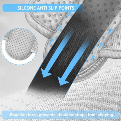 ZINZ 2-Pack Universal Shoulder Pad with Ultra Thick Cushion for Bag Luggage Bag Crossbody, Plus Long & Anti-Slip & Breathable,Grey - color: Grey