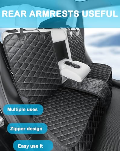 2024 Upgraded for Tesla Dog Car Seat Cover Protector Rear Seat Covers for Back Seat Wear-Resistant Kick Seatback Mats for Tesla Model Y/3 Accessories