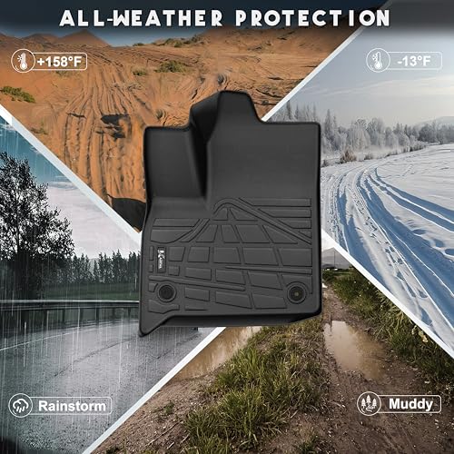 KARPAL Floor Mats for 2018-2023 Chevy Traverse/ 2024 Traverse Limited Only 7 Seats, with 2nd Row Bucket Seats, All-Weather TPE Custom Fit Floor Liners Car Accessories - style: 2018-2023 | For Chevy Traverse | Full Set