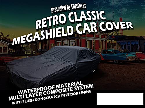 CarsCover Retro Classic Megashield Car Cover Heavy Duty All Weatherproof Waterproof Automobiles Indoor Outdoor Snow Rain Dust UV Protection Full Auto Vehicle Covers (Fit up to 185 inch Length) - size: Fit up to 185 inch length