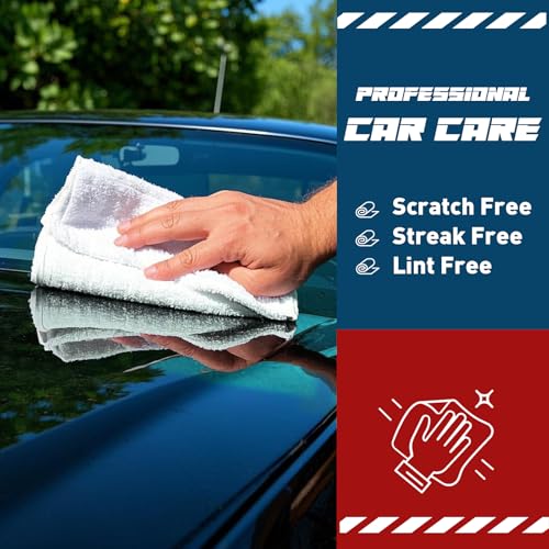 TEAWOO White Microfiber Towels- 150 Pack, Microfiber Cleaning Cloths Bulk, Microfiber Towels for Cars, Cleaning Rags (12x12 inches) - color: White, size: 150 Pack