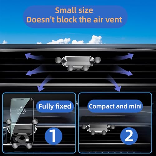 car air Vent Holder, Top-of-The-line car Phone Holder for iPhone 360° Adjustable Angle, Compatible with iPhone/Android Smartphones, Suitable for Mobile Phone GPS car Navigation