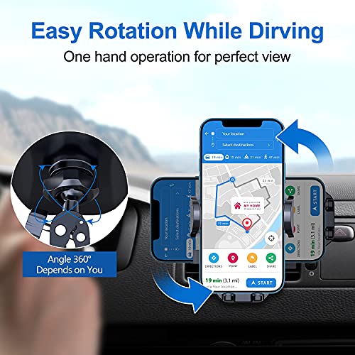 vanva Universal Air Vent Car Mount, [ Big Phones & Thick Case Friendly ] Cell Phone Holder for Car Hands Free Clamp Cradle Vehicle fit for All Apple Smartphone