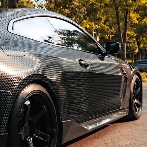 VViViD Designer Black Carbon Fiber Vinyl Wrap (Triangle Carbon, 1ft x 5ft) - size: 1ft x 5ft