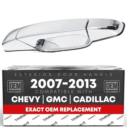 Exterior Front Passenger Door Handle - Compatible with 2007-2013 Chevrolet Avalanche, 07-14 Silverado 1500, 2500, 3500, Suburban, Tahoe; 07-14 GMC Sierra 1500, 2500, 3500, Yukon XL - OEM 22738722 - size: Front Right Passenger Side