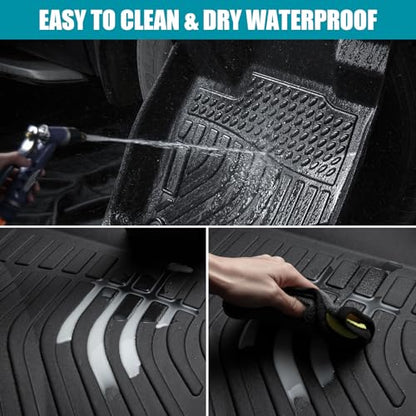 All Weather Floor Mats Compatible with 2016-2022 Lexus RX, Black 3D Car Mats Full Set Heavy Duty TPE Non-Slip Interior Accessories (2016-2022 RX) - color: 2016-2022 RX