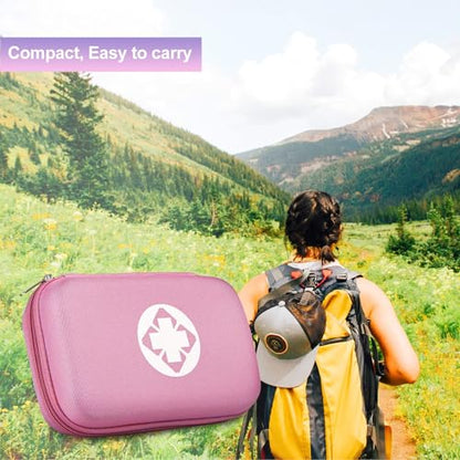 Car-Home Survival First-Aid Kit Emergency-Kit - Pink 273Piece Equipment Travel Supplies First Aid Set Home Essentials Camping Hiking YIDERBO - style: Pink-273Pcs