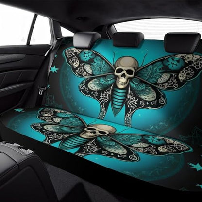 Comfortable Goth Moth Dead Skull Moon Car Seat Covers Universal Fit Cars Trucks SUVs, Scratch Proof Vehicle Seat Protectors Quick Install - color: Pattern 434