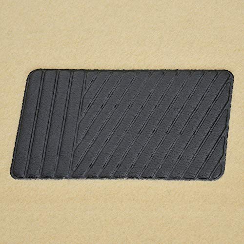BDK MT-100-LB Classic Light Beige Carpet Floor Mats with Vinyl Heel Pad for Car SUV Truck Van, Universal Fit Front & Rear Liner - color: Light Beige