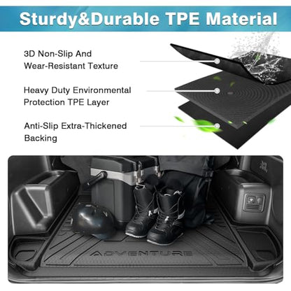 Mixsuper Cargo Liner for Toyota 4Runner 2010-2024 5 Seater (No 3rd Seat or No Sliding Cargo Deck), Trunk Mat for 4Runner Accessories Cargo Mat Rear Trunk Liner Black - size: Fit for Toyota 4Runner | 2010-2024