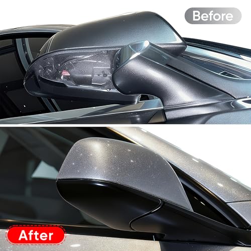 Tesla Model Y Mirror Bottom Cover, Right Passenger Side Lower Rearview Mirror Trim Housing Cap Replacement for 2018-2025 Tesla Model Y Accessories, Black - size: Right