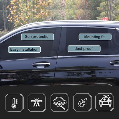 4PCS Car Window Shades with Zipper,Breathable Car Window Cover Baby Window Shades for Car,Camping Essentials Side Window Sun Shade for Privacy Protection Fits Most Cars - color: front and rear windows/4pcs