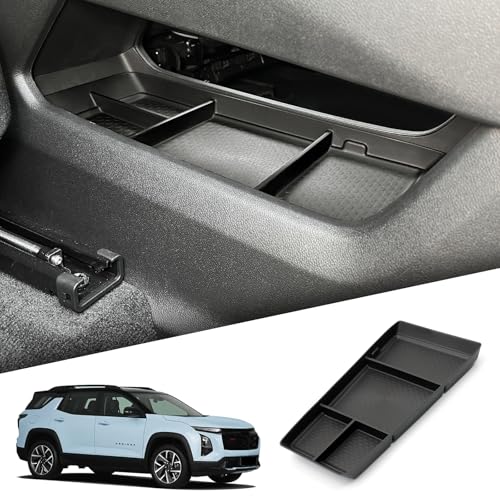 SMABEE Lower Center Console Organizer Tray for Chevrolet Chevy Equinox 2025 2026 Accessories Under Center Console Organizer Insert TPE Interior Black (Not Fit Equinox EV) - size: Lower Center Console Organizer Tray