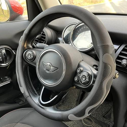 PINCTROT Large Size Comfy Grip Steering Wheel Cover, Anti-Slip Design, 15.5-15.75 Inch(Silicone Gray) - color: 4.Gray, size: Large Size[15 1/2''-15 3/4'']