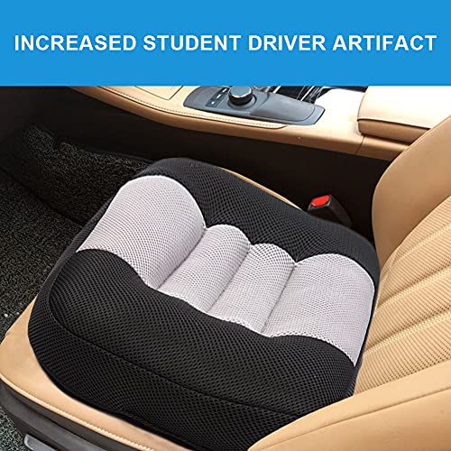 Srutirbo Car Booster Seat Cushion Heightening Height Boost Mat, Breathable Mesh Portable Car Seat Pad Angle Lift Seat for Car, Office,Home (Black) - color: Black
