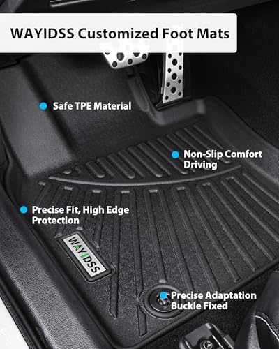 Floor Mats for 2025 2026 Nissan Armada & Infiniti QX80(Fit 7 and 8seat) with Trunk Mat 8PC TPE All-Weather Set - Custom Fit Non-Slip Floor+Cargo Liners Accessories - size: For 2025-2026 armada&QX80(7-8seat)