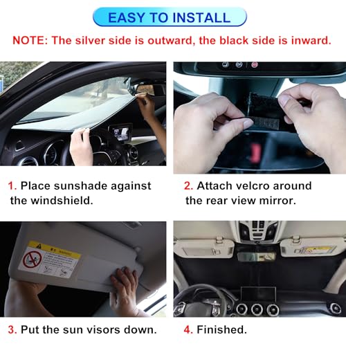 Windshield Sun Shade for BMW 3 Series 2006 2007 2008 2009 2010 2011 Front Window Shade Sun Visor Protector BMW 3 Series Accessories Foldable Sunshade 240T Reflective Polyester Blocks UV Rays Keep Cool - size: for BMW 3 Series 2006-2011