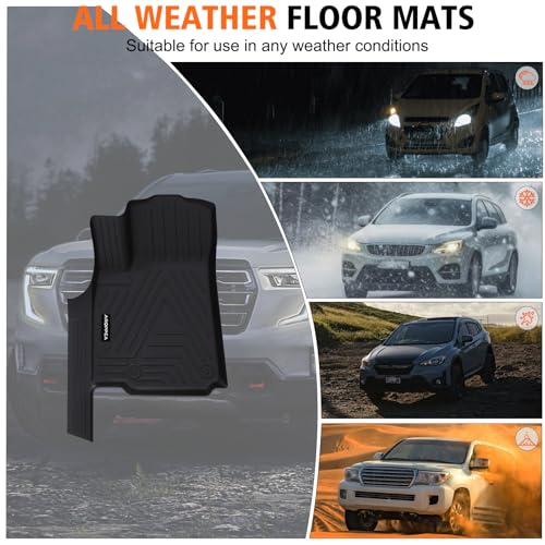 All Weather Car Floor Mats Cargo Liner with Backrest Mat for 2021-2025 Jeep Grand Cherokee L (Only 6-Seats w/o Center Console), TPE Rubber Liners Full Set for Jeep Grand Cherokee Accessories - size: Floor Mats for 2021-2025 Grand Cherokee L