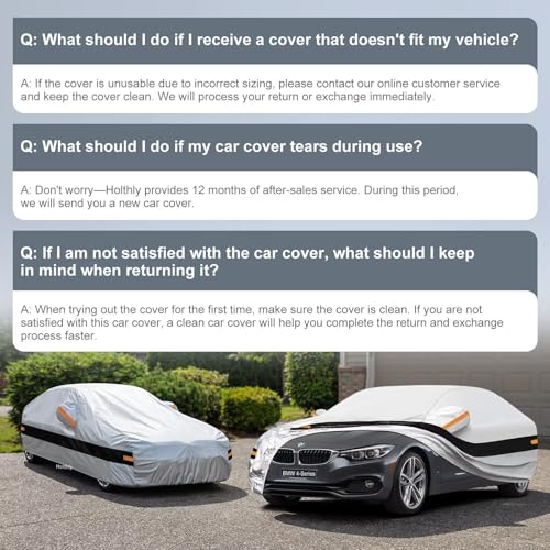10 Layers Car Cover Custom Fit for BMW 4Series (2013-2026) F32, F33, F36, G22, G23, G26, Waterproof All Weather for Automobiles, Outdoor Full Cover Sun Dust Rain Protection with Cotton. Silver - size: Custom Fit for BMW 4-Series