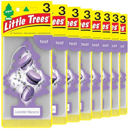 LITTLE TREES Car Air Freshener | Hanging Tree Provides Long Lasting Scent for Auto and Home | 24 Air Fresheners |Lavender Macaron - color: Lavender Macaron