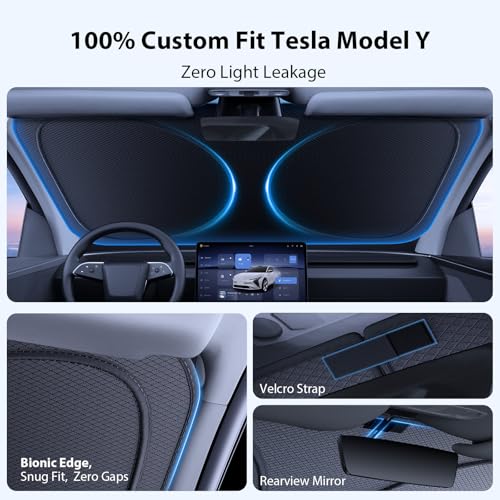 Upgraded Windshield Sun Shade for Tacoma, Pick-ups, Sedans & SUVs[Nano Ice-Crystal Cooling, 99.9% Sun Protection] Foldable Sunshade with Storage Bag, Car Accessories, S (59 x 29 in) - size: S | 59"L x 29"W