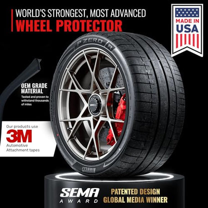 RIMiQ PROTECTiQ PRO Universal Rim Protection Trim - Curb Rash Guard with Award-Winning 3/8" Patented Design and Premium 3M Tape - Fits Up to 4X 24 Wheels, Cars, Trucks, SUVs - Black - color: Black, size: Protectiq Pro