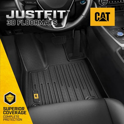 CAT® JustFit™ 3D Custom Fit Floor Mats for Toyota RAV4 2019 2020 2021 2022 2023 2024 2025 - (Not Fit Hybrid) Heavy Duty Car Floor Liners Protection Laser Measured, Toyota RAV4 Accessories - style: Toyota RAV4 (2019-2025)