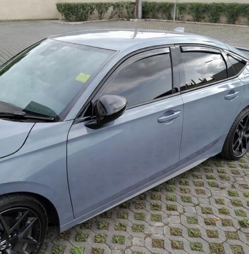 2022-2026 in-Channel Rain Guards for Honda Civic Hatchback Side Window Visor Deflectors HB LX EX-L Sport Touring Hybrid Tinted Vent Shades Protectors 2023 2024 2025 - size: For Honda Civic Hatchback 2022-2026 (In-Channel)