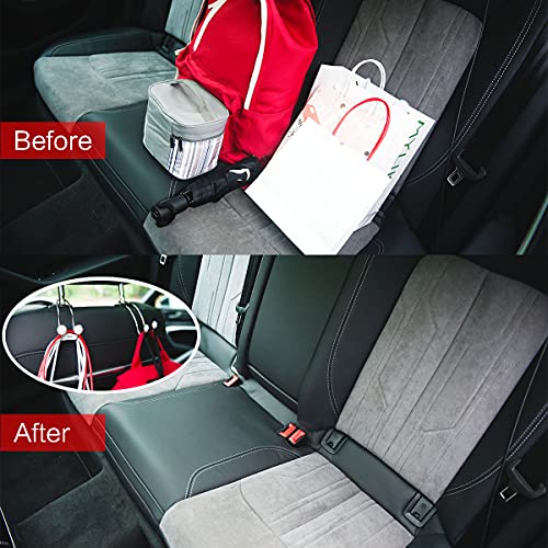 4 Pack Bling Car Hooks - Universal Car Headrest Hooks, Stainless Steel Car Seat Hooks for Women Bags & Purses (Silvery) - color: 4 Silvery