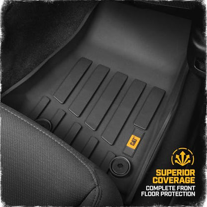 Cat® JustFit™ 3D Floor Mats for Jeep Wrangler JL 2018–2026 Custom Fit All Weather Floor Liners, Heavy Duty Rubber Mats for Jeep Wrangler Unlimited (Not for PHEV or JK) Accessories for Full Protection - style: Jeep Wrangler 4WD (2018-2026)