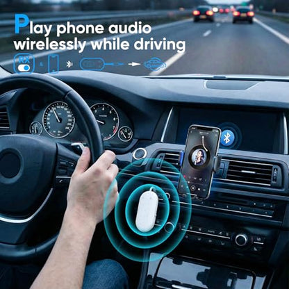 Airplane Bluetooth Adapter for Headphone Earphone, Bluetooth Audio Transmitter for TV, Transmitter Receiver 2 in 1 Dongle Work wih 3.5mm AUX Jacks for Speaker, Car, Gym