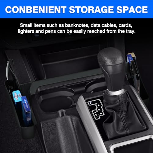 Autorder Gear Shift Organizer for 2016-2020 2021 2022 2023 Toyota Tacoma Accessories Center Console Organizer Gear Shift Organizer Insert Tray with Anti-Slip Mat - size: 2016-2023 Tacoma