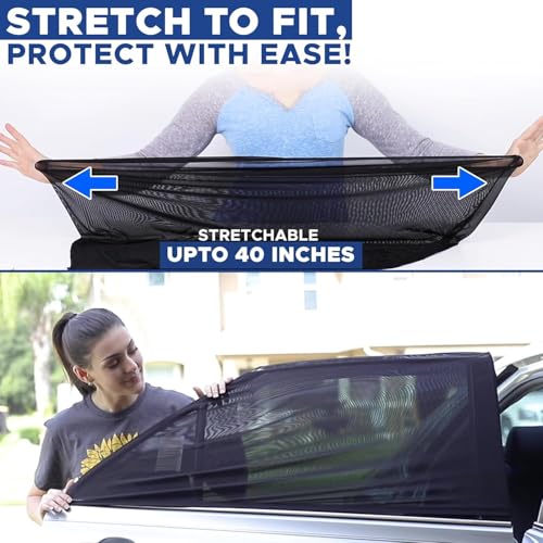 EcoNour Custom Fit Car Window Screens for Toyota Camry 2018–2024 | Rear Side Mesh Sun Shade Cover for Baby Privacy & Blackout Camping Protection | Breathable Car Window Accessories - size: Fit for Toyota Camry 2018–2024