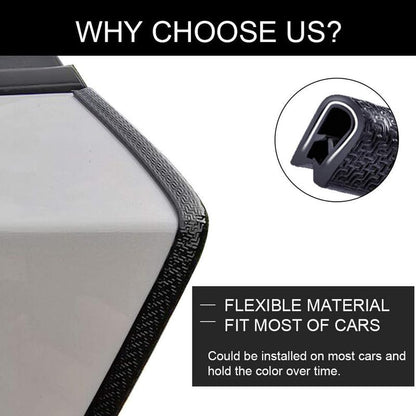 Winunite 32.8ft (10m) Car Door Edge Guards Black – Rubber, No Glue, U-Shaped, Built-in Metal Clips, Fits Most Vehicles, Fade-Resistant, Scratch- and Chip-Resistant – Reduces Dings in Parking Lots - color: black, size: 32-4/5Ft