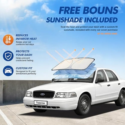 Car Cover Waterproof All-Weather,Heavy-Duty Outdoor Full Exterior Automobiles Sedan/Coupe (Length 209-218 inch) with Windshield Sun Shade Universal Fit Ford Crown Victoria, Cadillac DTS etc - size: Fit Sedan Length 209-218 inch(3XXXL)