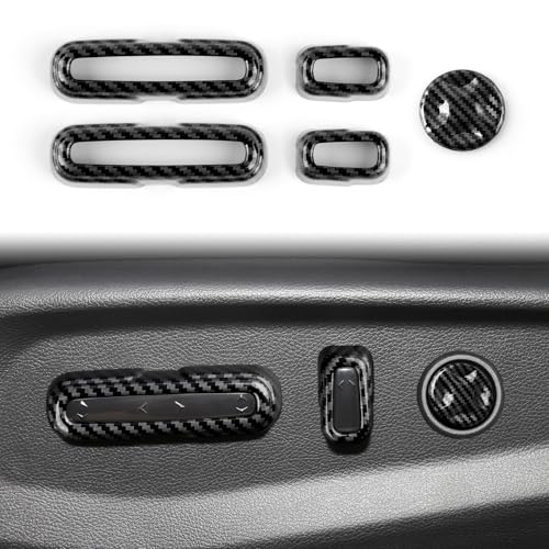 Seat Adjustment Switch Button Decals for 2018-2022 Honda Accord 10th Gen Accessories ABS Carbon Fiber Interior Stickers - color: Seat Adjustment Cover