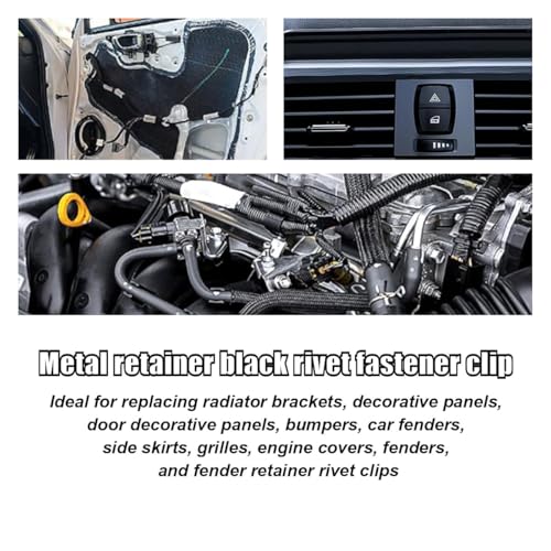40PCS Car Metal Retainer Clips, Front Console Dashboard Metal Retainer, Car Console Trim Retainer Clip, Automotive Universal Dashboard Retainer Replacement Interior Accessories (40PCS) - color: 40PCS