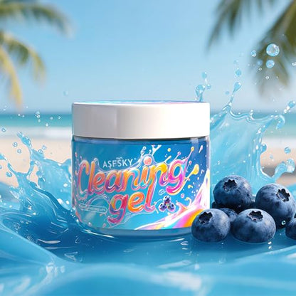 ASFSKY Car Cleaning Gel (Blue,Blueberry) Cleaning Putty Universal Dust Cleaning Car Interior Cleaner Keyboard Dust Remover Car Slime Gifts for Men Women Girl（1 Pack） - color: blue