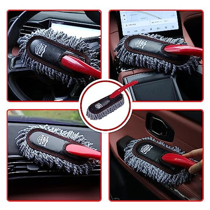 Car Detailing Kit - 3 Packs: Car Duster, Interior Cleaning Brush, Microfiber Towels | Detail Tools - color: Detailingbrushset