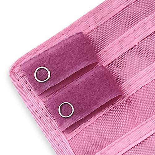 ASA TECHMED Nurse Pocket Organizer, Nylon 5 Pocket Nurse Scrub Organizer, 6 Inch x 5 inch, Pink - color: Pink