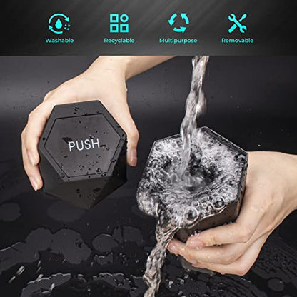 Car Trash Can with Lid, 2 Packs Diamond Design Mini Cup Holder Trash Can for Car, Office, Home Use, Black - color: Black, size: 2 Pack