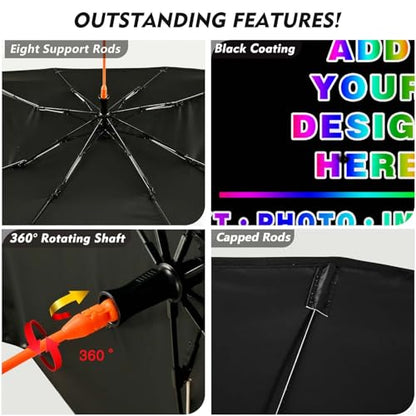 Custom Car Windshield Sun Shade Umbrella Personalized with Photo Text Design Car Sunshade Sun Visor for Front Windshield Customized Window Sunshades - color: Customized