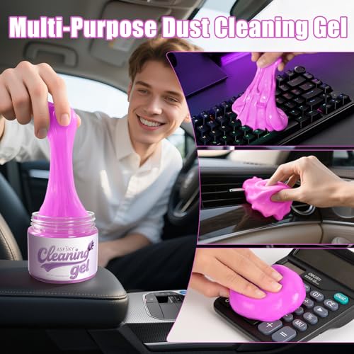 ASFSKY Car Cleaning Gel (Purple,Lavender) Cleaning Putty Universal Dust Cleaning Car Interior Cleaner Keyboard Dust Remover Car Slime Gifts for Men Women Girl（1 Pack） - color: Purple