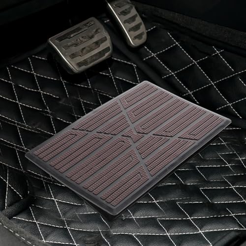 UKCOCO Car Floor Mat with Anti-Slip Pedal Pad, Full Coverage Plastic Automotive Floor Liner Rug for Cars and Suvs, Rear Cargo Protection Mat for Vehicle Interior