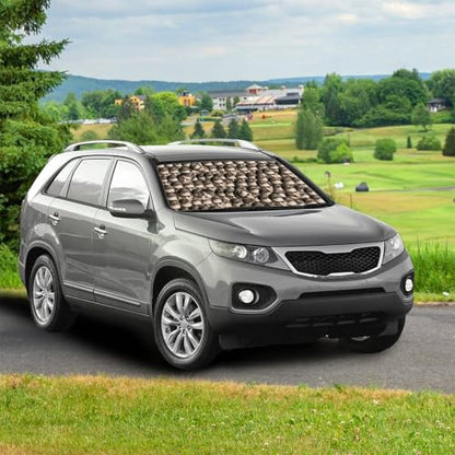 Custom Face Car Windshield Sun Shade Customized Foldable Front Window Sunshade UV Rays Protector Shield Vehicle Cover for Car Sedans SUV Trucks 57" X 30" - color: Custom Face