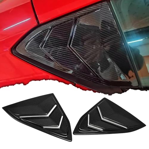 Dry Carbon Fiber Rear Window Triangle Cover for Corvette C8 Z51 Z06 Coupe Only 2020 2021 2022 2023 2024 2025 2026,Window Louvers B Pillar Bezel (for Coupe Only) - color: for Coupe Only